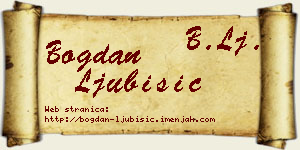 Bogdan Ljubišić vizit kartica